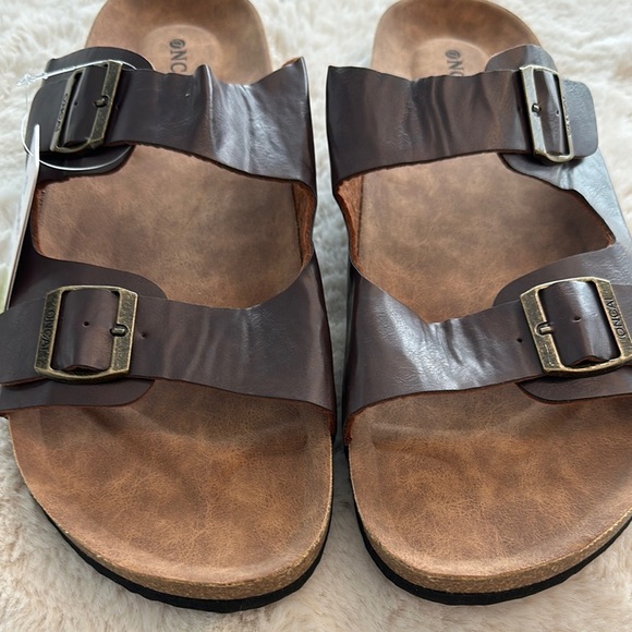 ONCAI Brown Double Strap Sandals - size 14 - Picture 3 of 4